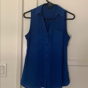 Express Blue Sleeveless blouse, size Small
